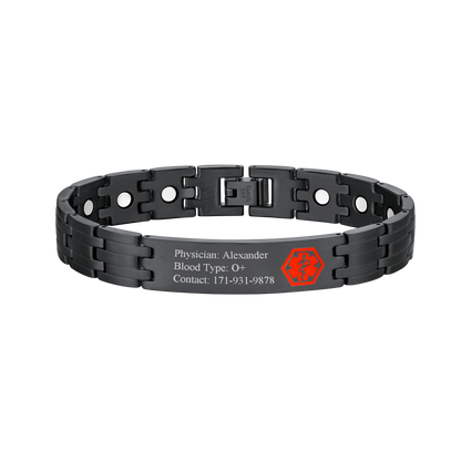 Faithheart Personalized Engraved Magnetic Bracelet for