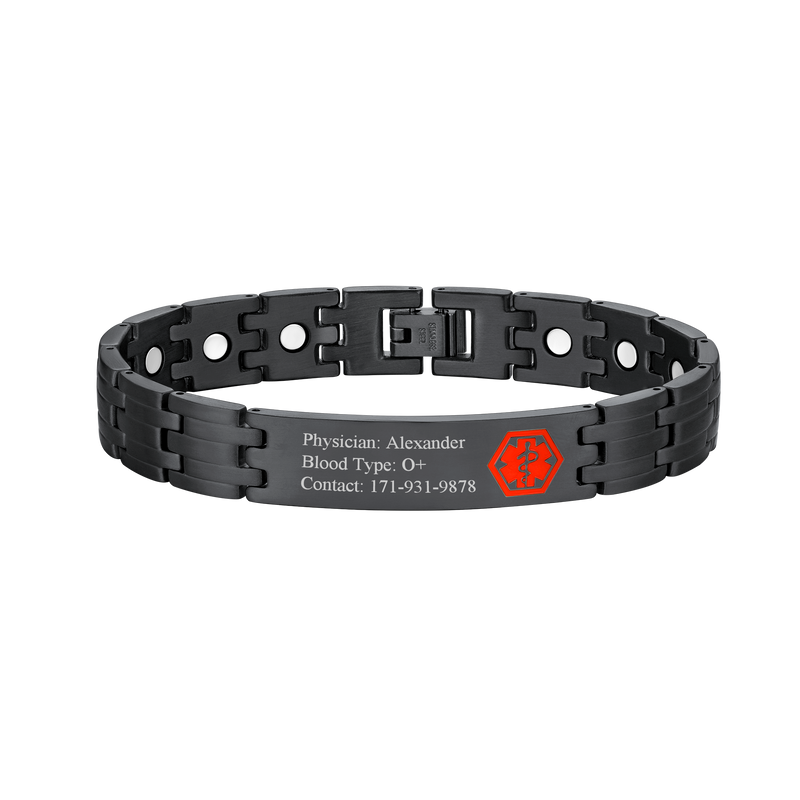 Faithheart Personalized Engraved Magnetic Bracelet for