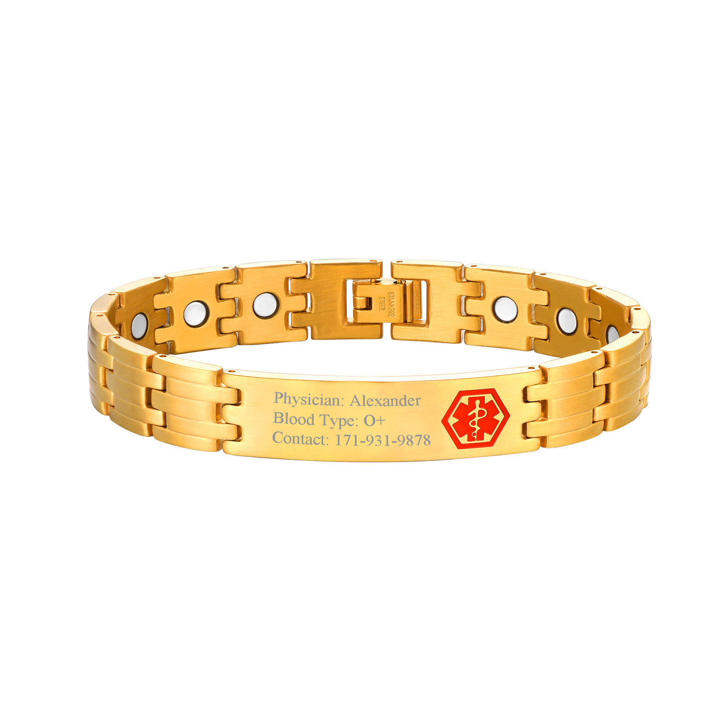Faithheart Personalized Engraved Magnetic Bracelet for