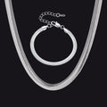 8mm Snake Link Chain & 5mm Bracelet Set for