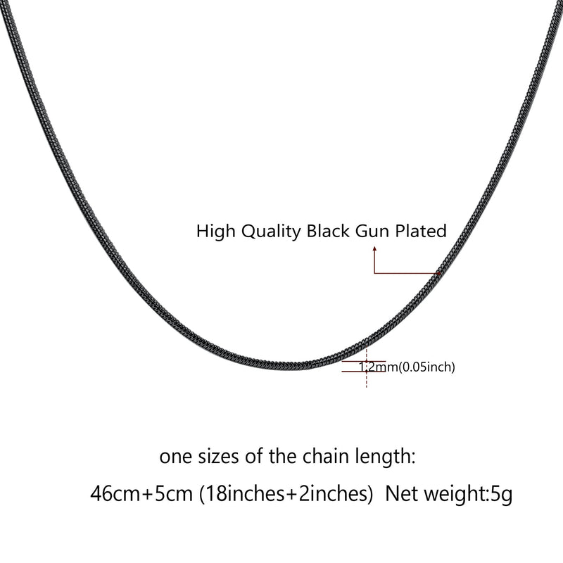 Stainless Steel 1.2mm Slim Chain Necklace for