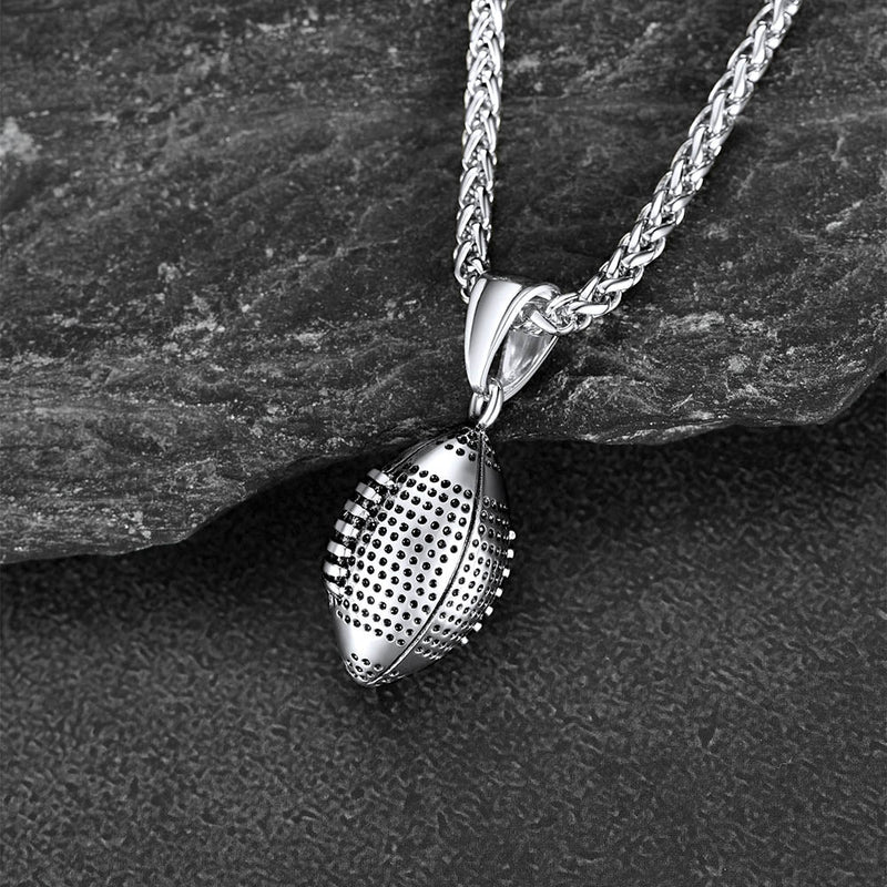 3d American Football Pendant Necklace for