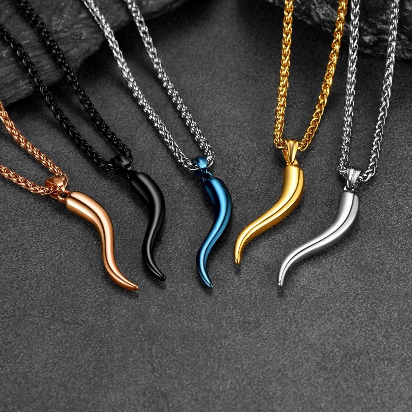 Cornicello Italian Horn Necklace Amulet Pendant