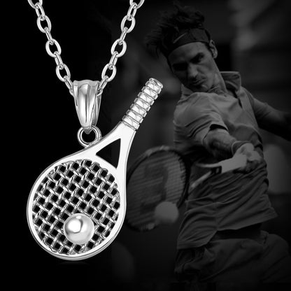Sport Tennis Racket Necklace Sports Charm Pendant for Fans