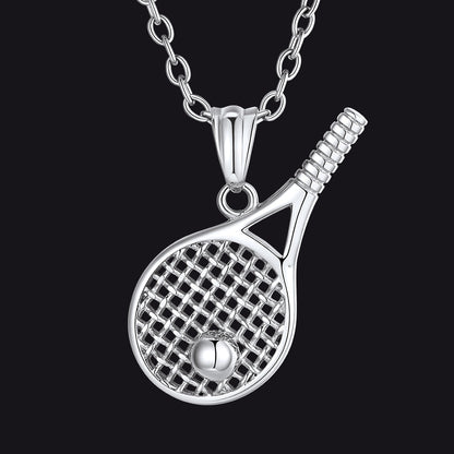 Sport Tennis Racket Necklace Sports Charm Pendant for Fans
