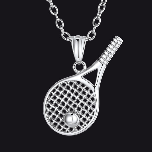 Sport Tennis Racket Necklace Sports Charm Pendant for Fans