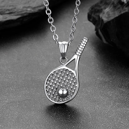 Sport Tennis Racket Necklace Sports Charm Pendant for Fans