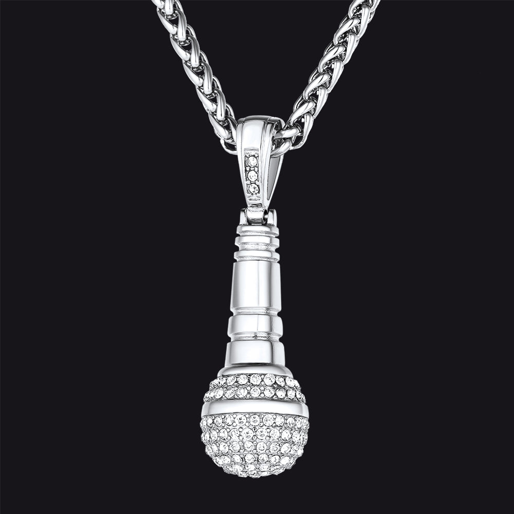 Rock Music Microphone Necklaces for Teens