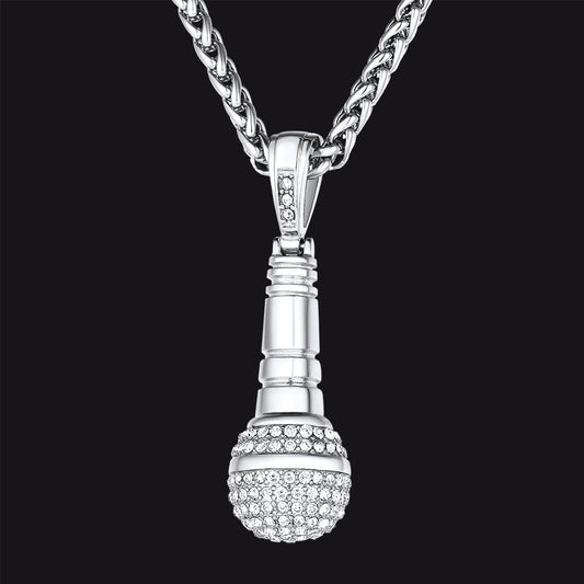 Rock Music Microphone Necklaces for Teens
