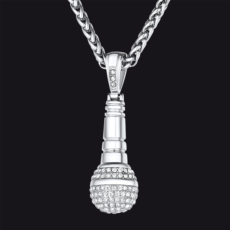 Rock Music Microphone Necklaces for Teens