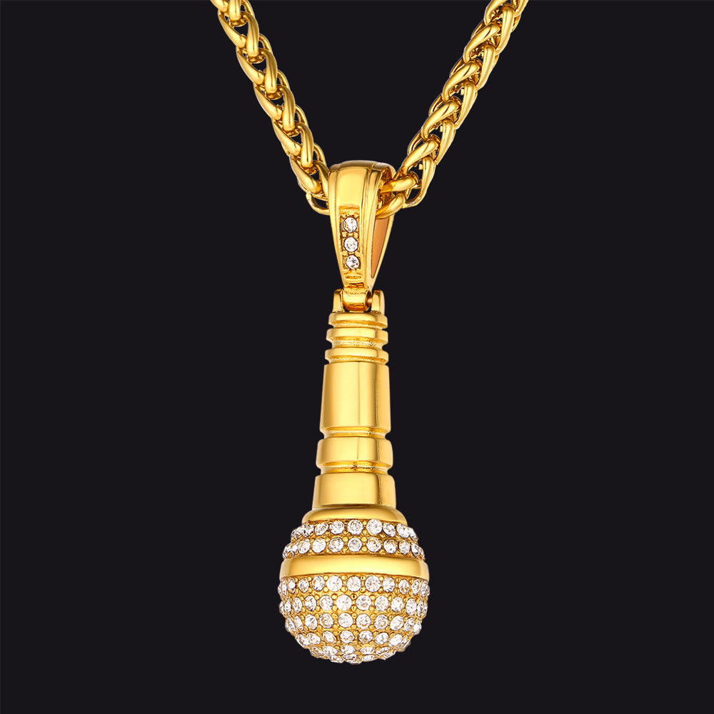 Rock Music Microphone Necklaces for Teens