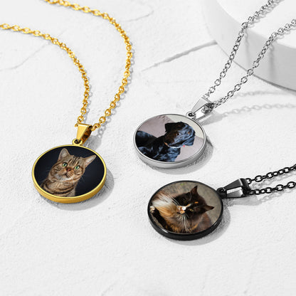Customized Memorial Pet Picture Necklace for