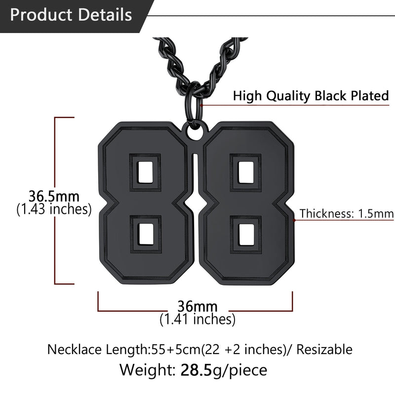 Personalized Sports Jersey Number Chain Necklace for Sport Fans