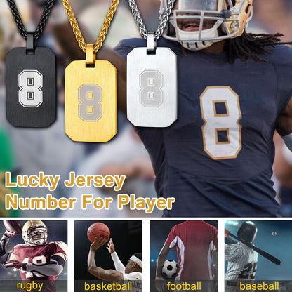 Customized Jersey Number Dog Tag Pendant Necklace for