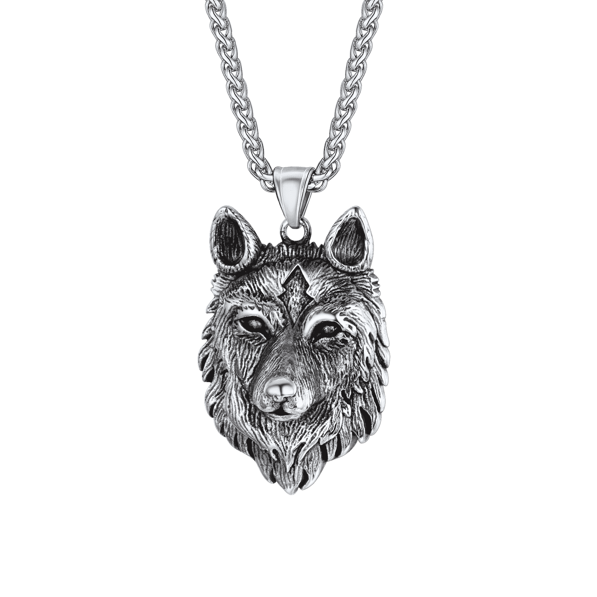 Viking Wild Wolf Pendant Necklace Norse Jewelry for