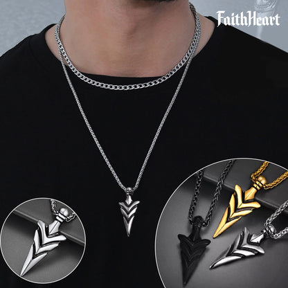 Spear Arrowhead Necklace Pendant for