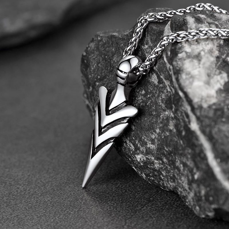 Spear Arrowhead Necklace Pendant for