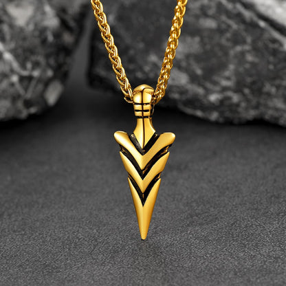 Spear Arrowhead Necklace Pendant for