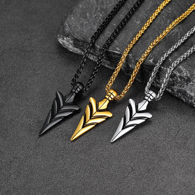 Spear Arrowhead Necklace Pendant for