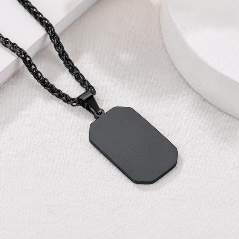 Customized Engraved Photo Dog Tag Necklace for /