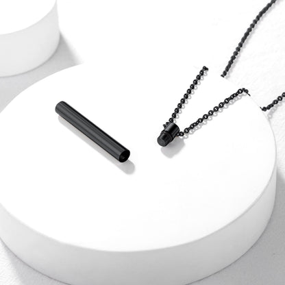 Engraved Bar Urn Necklace for Keepsake Memorial Jewelry