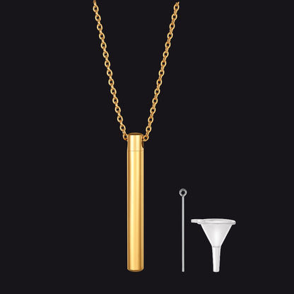 Engraved Bar Urn Necklace for Keepsake Memorial Jewelry