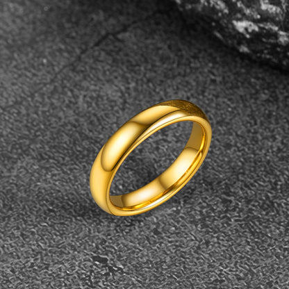 Polished Gold Tungsten Carbide Doom Band Ring for 4mm/6mm/8mm Width