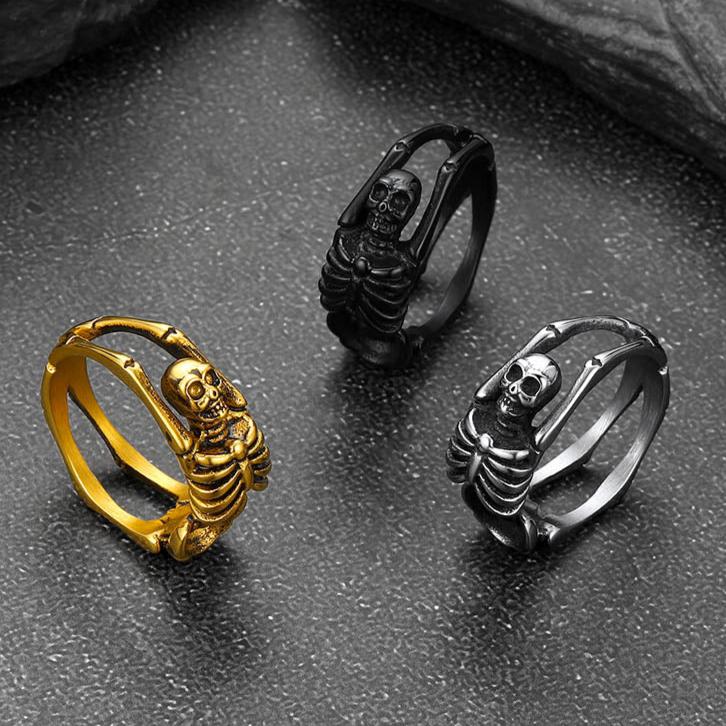 Gothic Cool Skull Rings Halloween Jewellery for