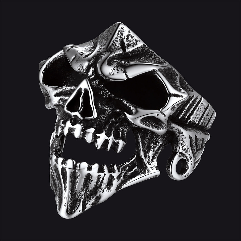Gothic Skull Biker Rings for in Stainless Steel