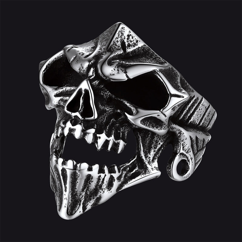 Gothic Skull Biker Rings for in Stainless Steel