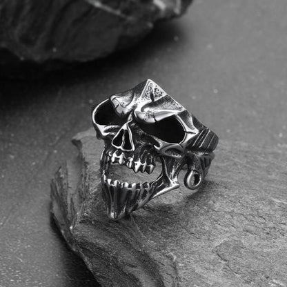 Gothic Skull Biker Rings for in Stainless Steel