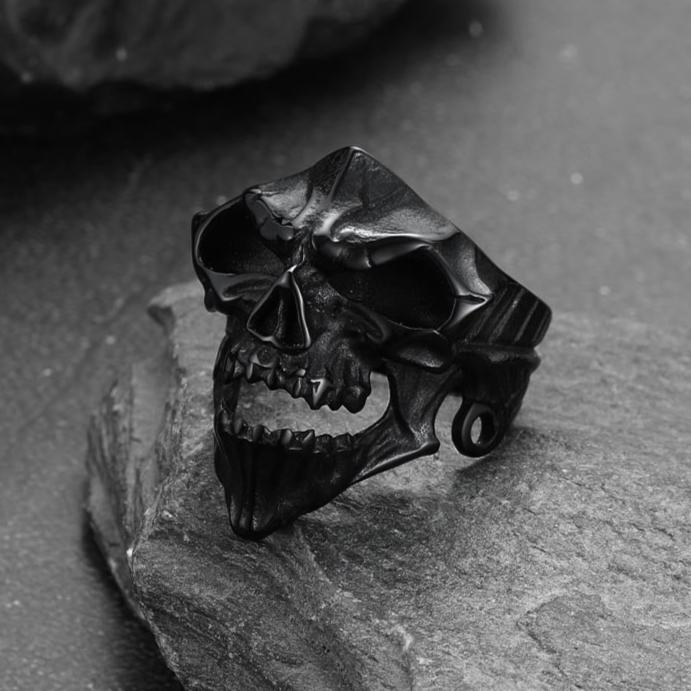 Gothic Skull Biker Rings for in Stainless Steel