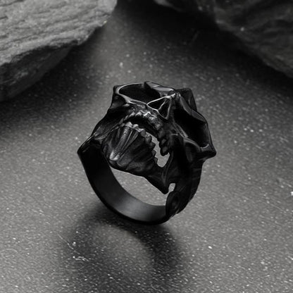 Gothic Skull Biker Rings for in Stainless Steel