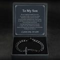 Christian Cross Cuban Chain Bracelet Gift for My Son Grandson