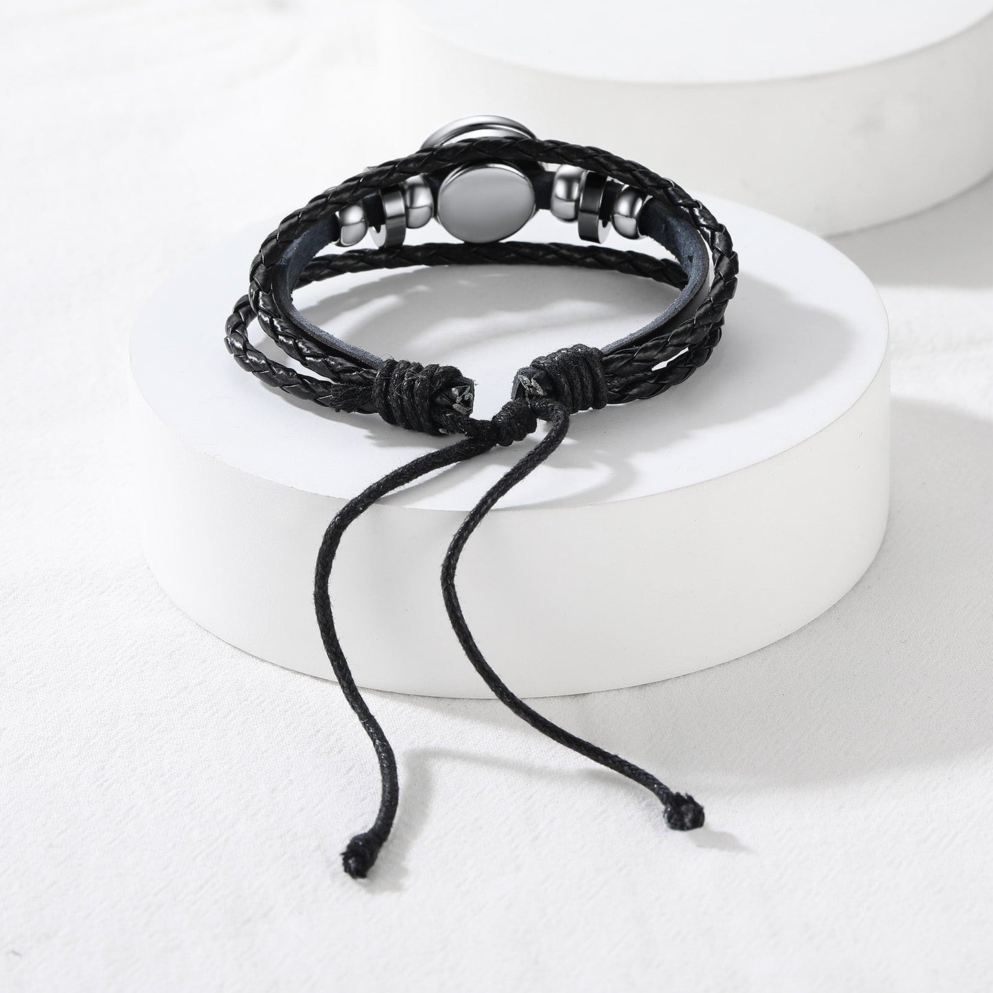 Personalized Picture Wrap Leather Bracelet Cuff Gift for