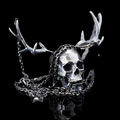 Antlers Skull Pendant