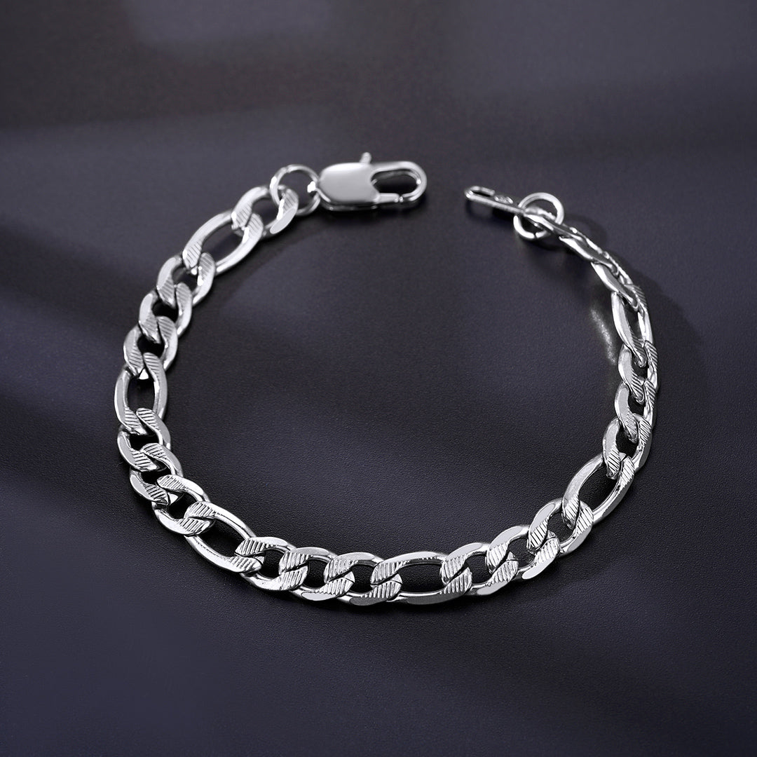 Thick Figaro Link Bracelet for 6/7/9mm Width