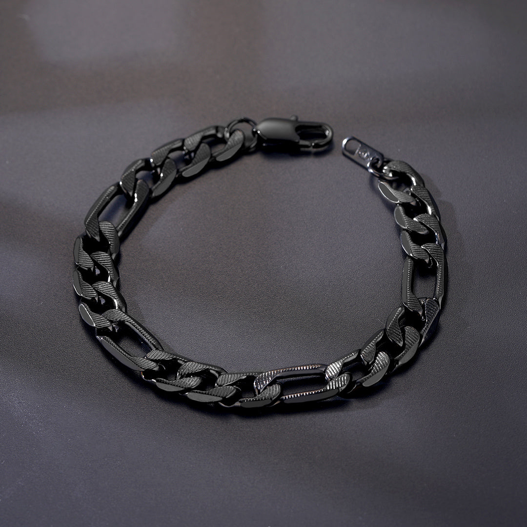 Thick Figaro Link Bracelet for 6/7/9mm Width
