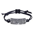 Ac/dc Lightning Logo Cord Bracelet by Alchemy Gothic