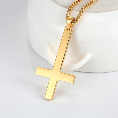 Inverted Cross Necklace