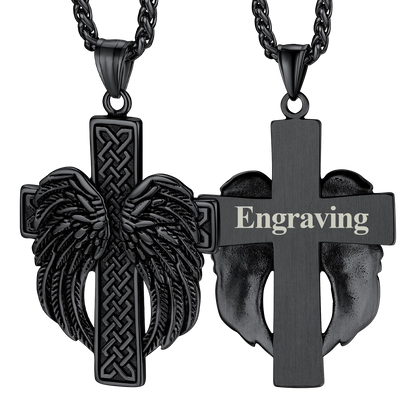 Flash Angel Wing Cross Necklace Pendant for