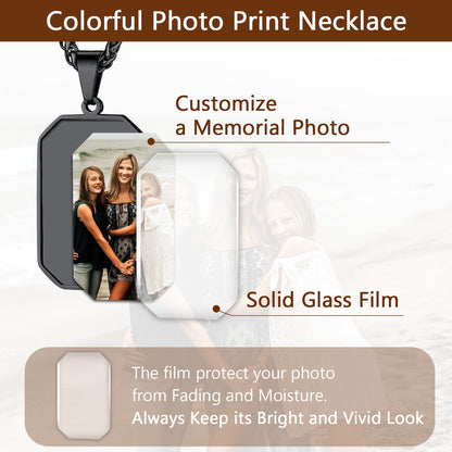 Customized Engraved Photo Dog Tag Necklace for /