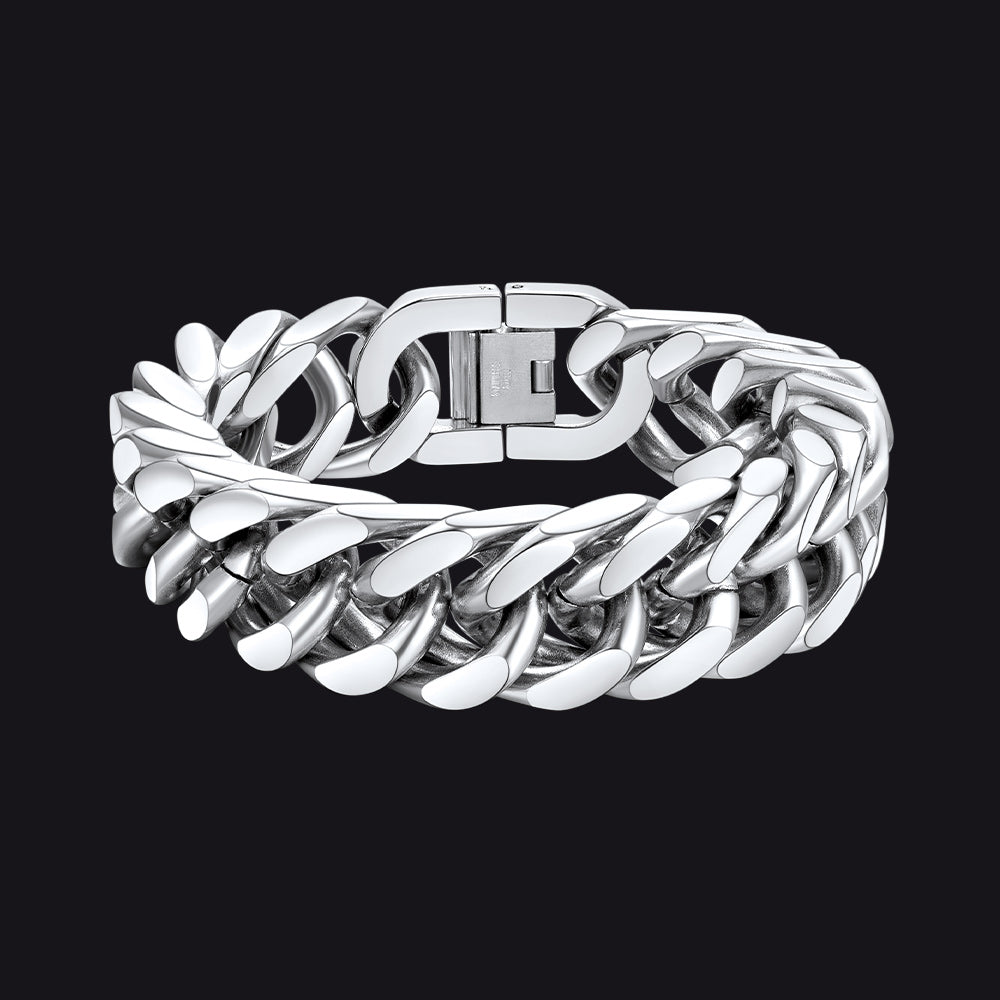Thick Cuban Link Bracelet for in Stainless Steel