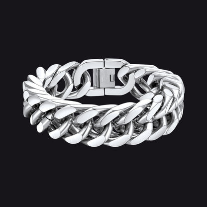 Thick Cuban Link Bracelet for in Stainless Steel