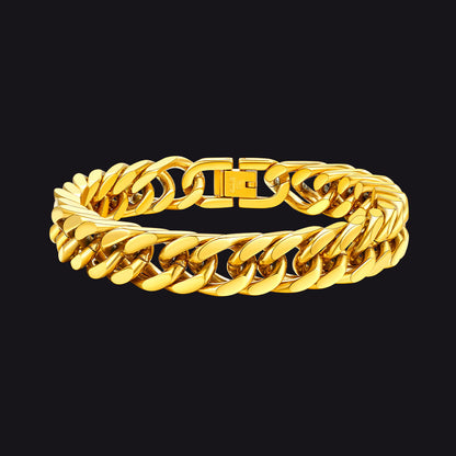 Thick Cuban Link Bracelet for in Stainless Steel