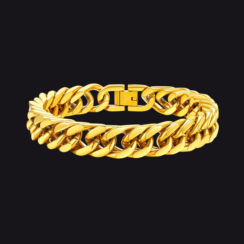 Thick Cuban Link Bracelet for in Stainless Steel