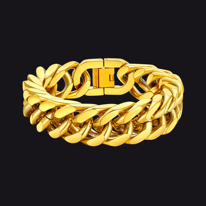 Thick Cuban Link Bracelet for in Stainless Steel