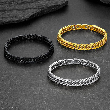 Thick Cuban Link Bracelet for in Stainless Steel