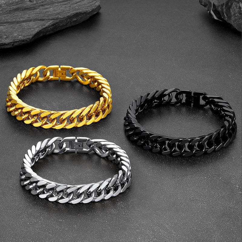 Thick Cuban Link Bracelet for in Stainless Steel