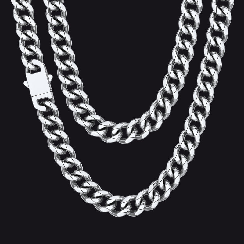 Hip Hop Cuban Chain Necklace for Huasband Boyfriends Gift 6/9/12mm Width